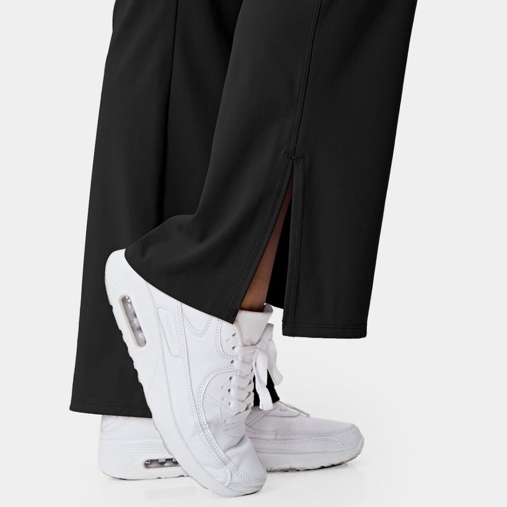 COPY - HALARA Crossover Pocket Split Hem Full Length Flare Leggings Large